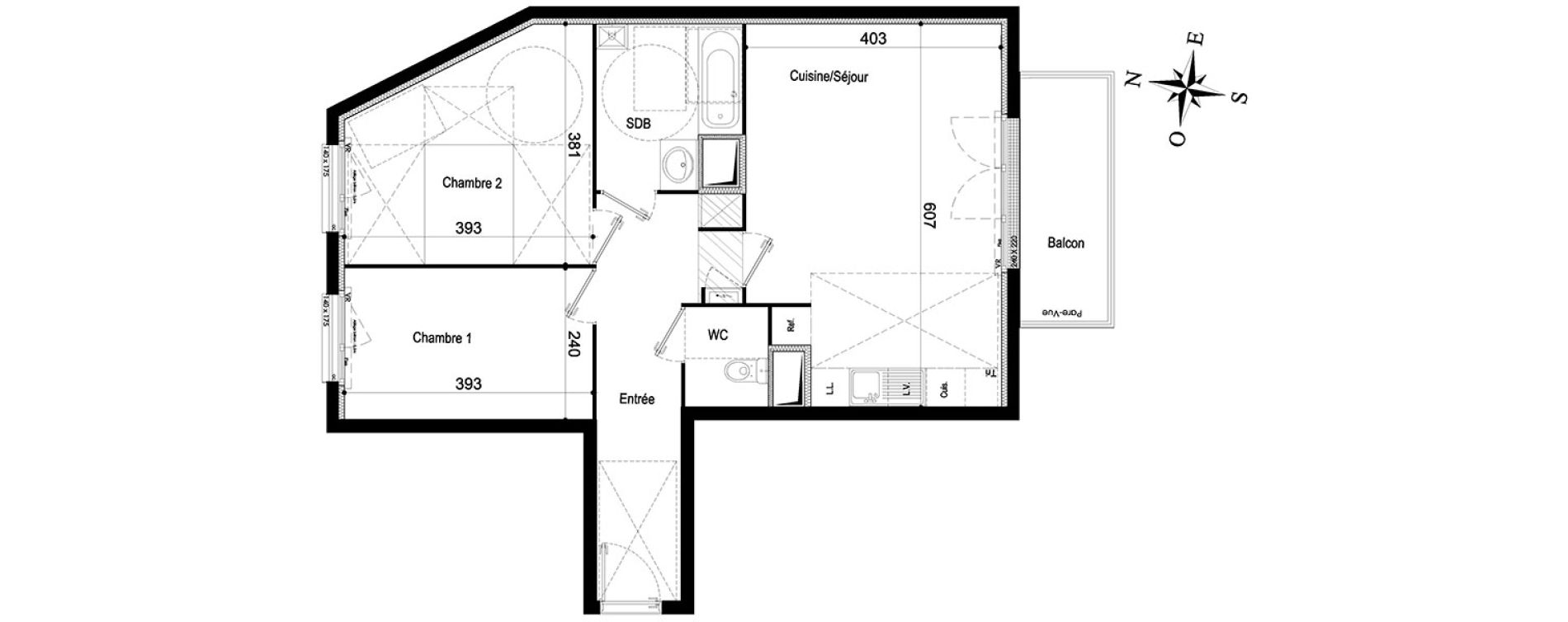 Appartement T3 de 63,18 m2 &agrave; Livry-Gargan Centre