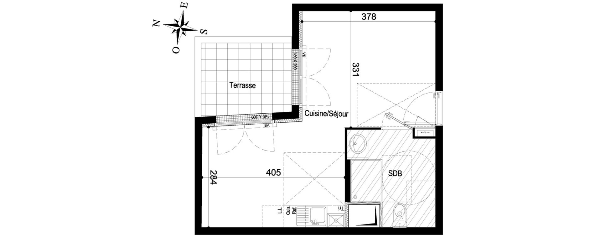 Appartement T1 de 30,21 m2 &agrave; Livry-Gargan Centre