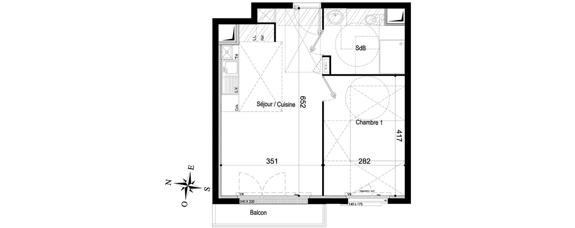 Appartement T2 de 39,41 m2 &agrave; Livry-Gargan Centre