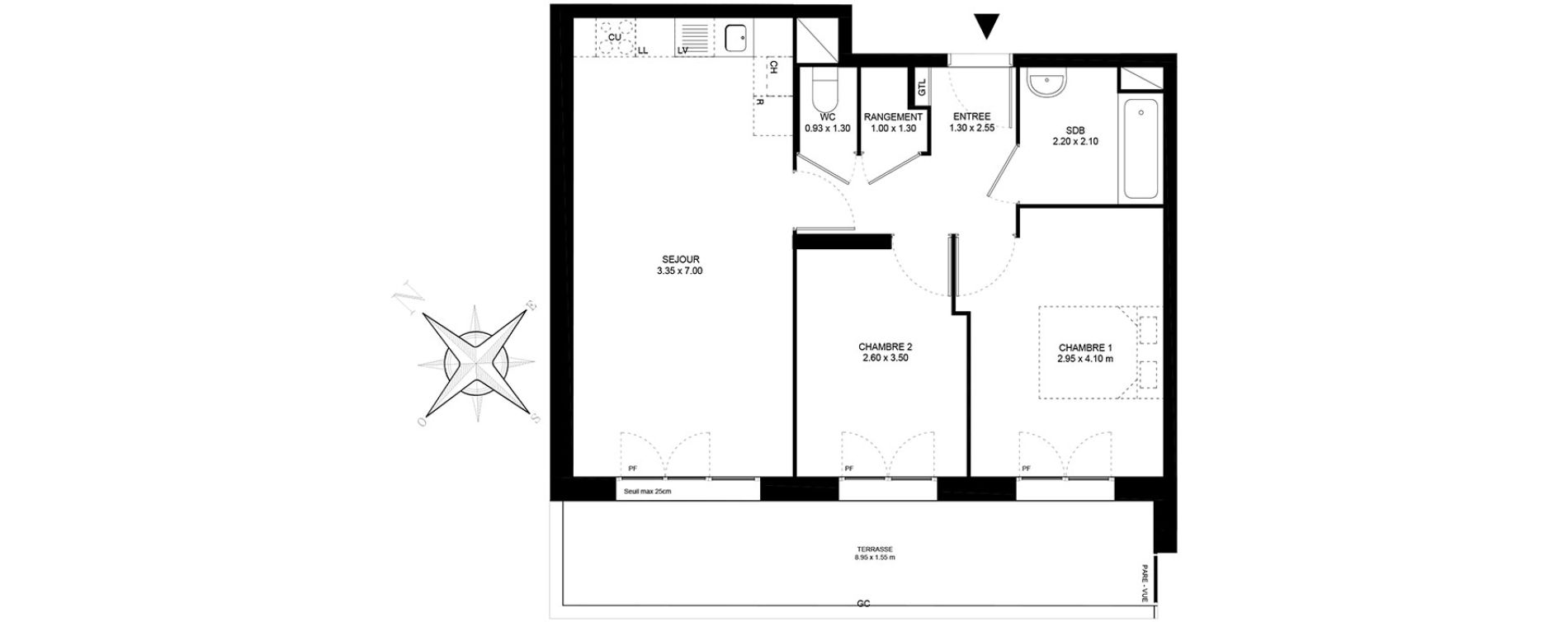 Appartement T3 de 57,00 m2 &agrave; Livry-Gargan Centre