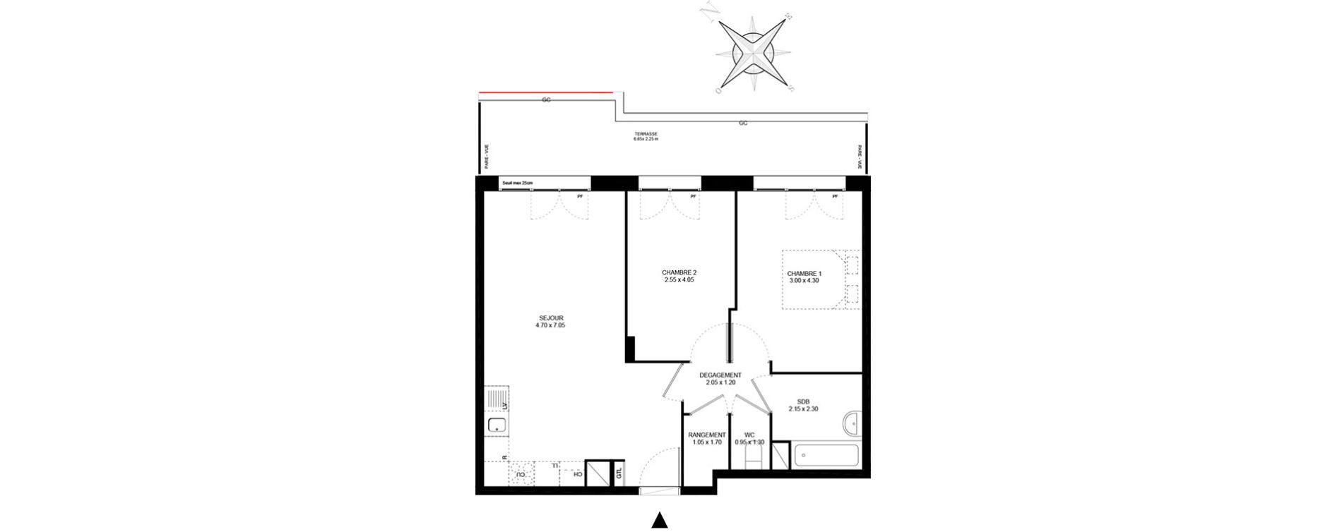 Appartement T3 de 59,90 m2 &agrave; Livry-Gargan Centre