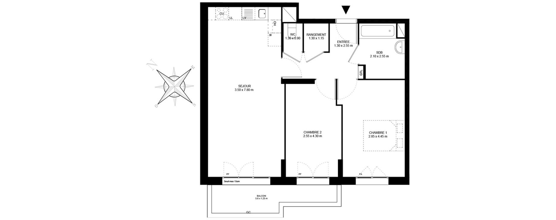 Appartement T3 de 63,70 m2 &agrave; Livry-Gargan Centre