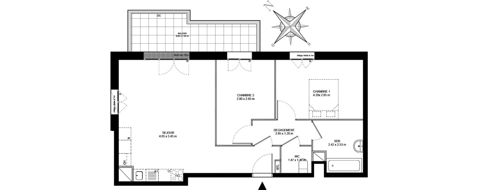 Appartement T3 de 62,70 m2 &agrave; Livry-Gargan Centre