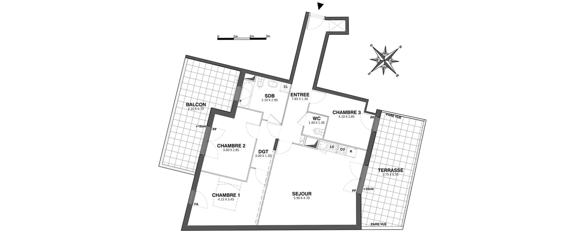 Appartement T4 de 84,90 m2 &agrave; Livry-Gargan La poudrerie