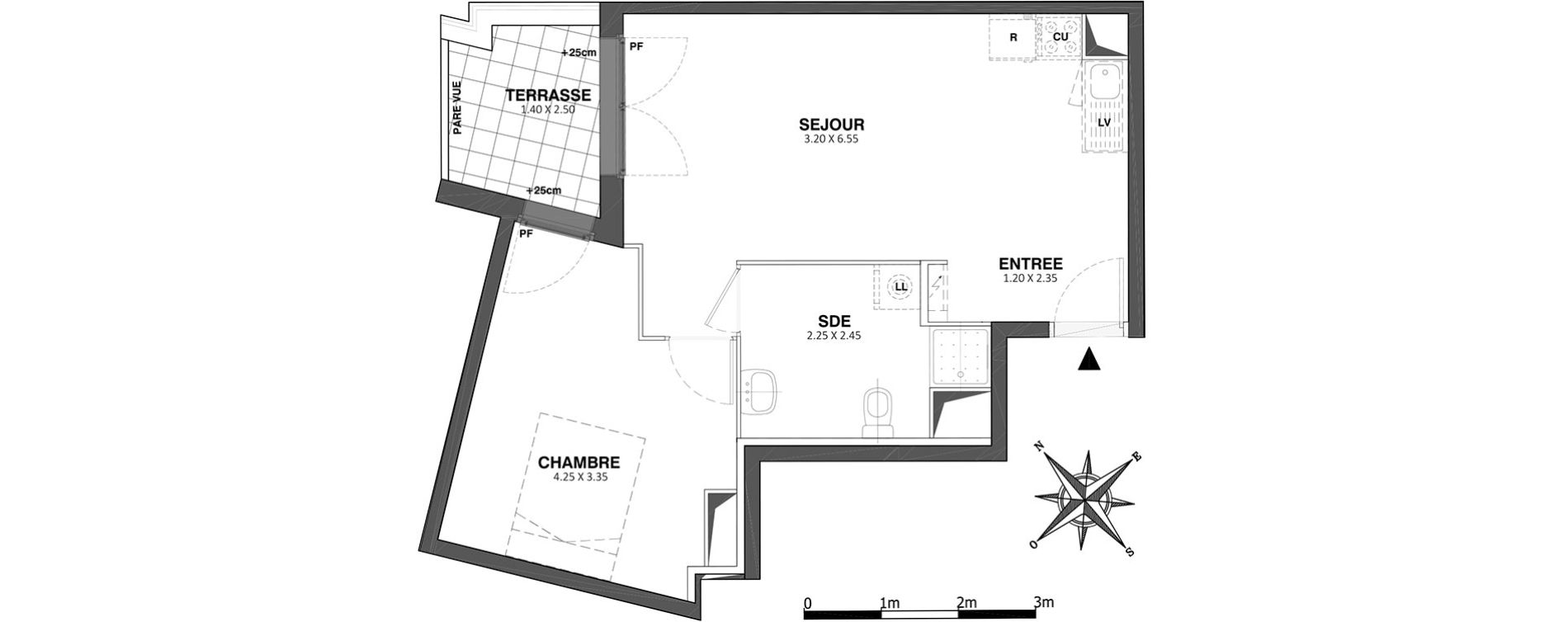 Appartement T2 de 42,70 m2 &agrave; Livry-Gargan La poudrerie