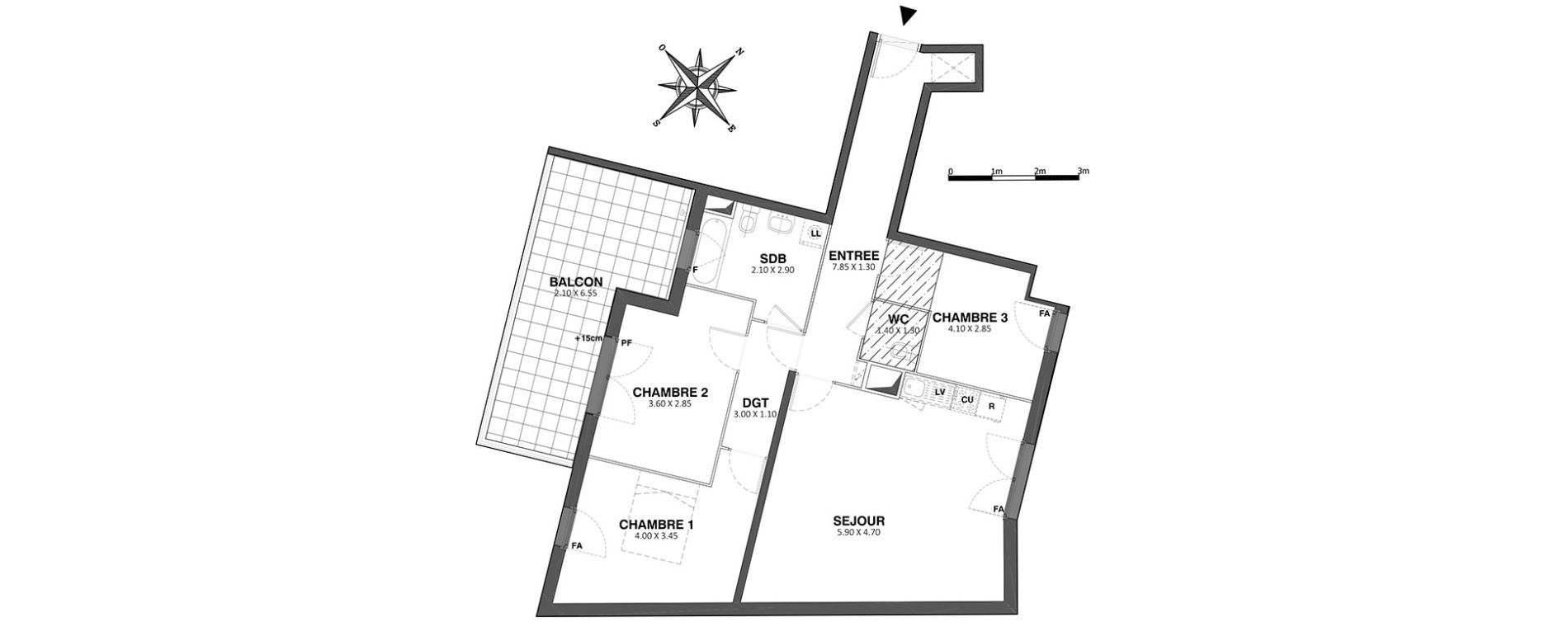 Appartement T4 de 84,30 m2 &agrave; Livry-Gargan La poudrerie