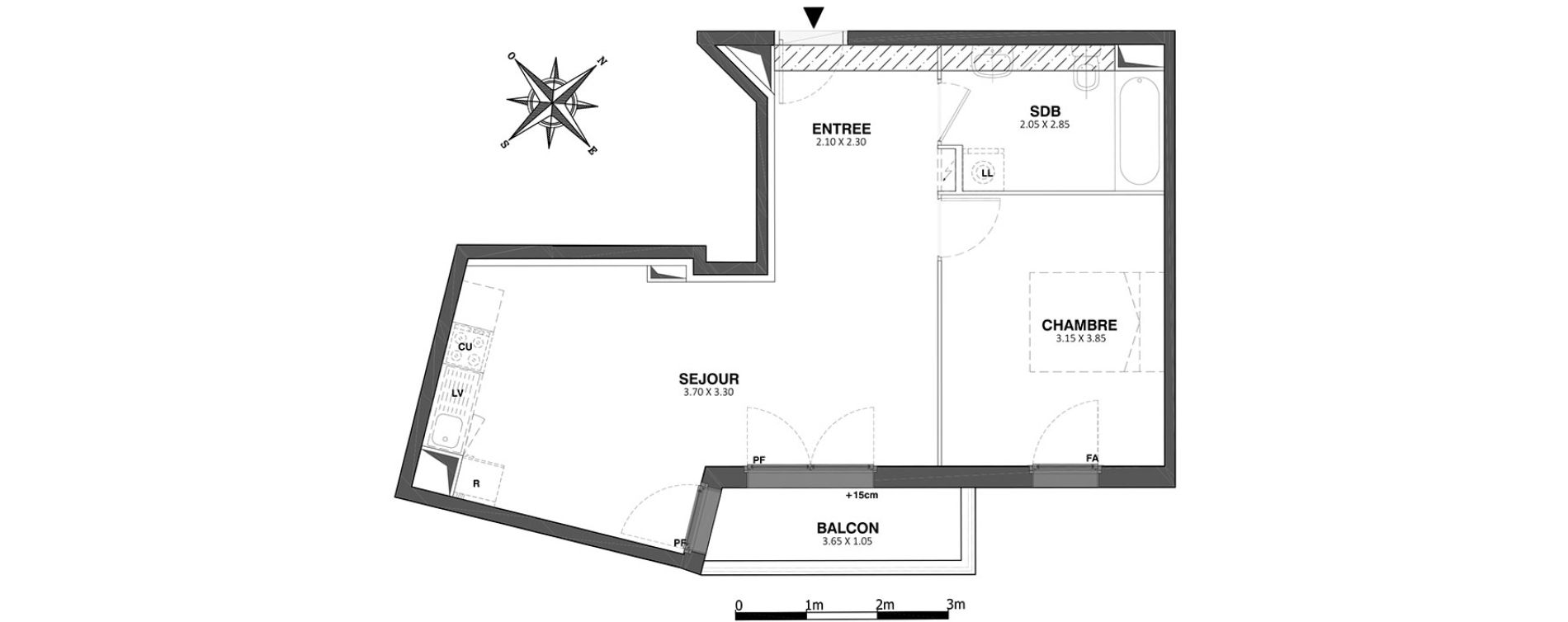 Appartement T2 de 47,70 m2 &agrave; Livry-Gargan La poudrerie