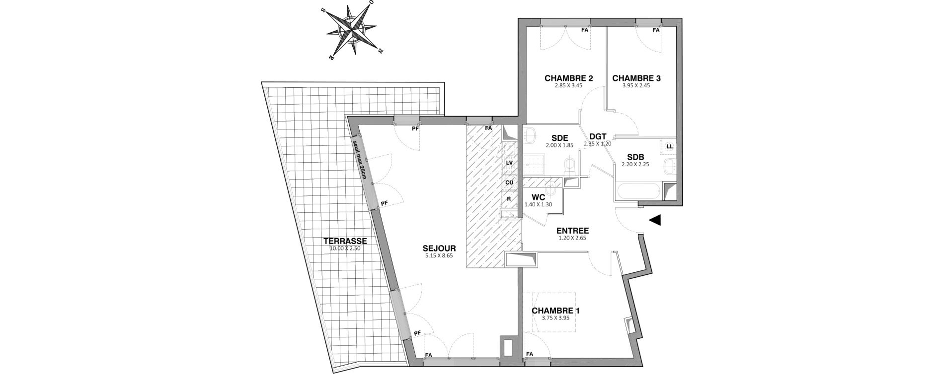 Appartement T4 de 92,70 m2 &agrave; Livry-Gargan La poudrerie