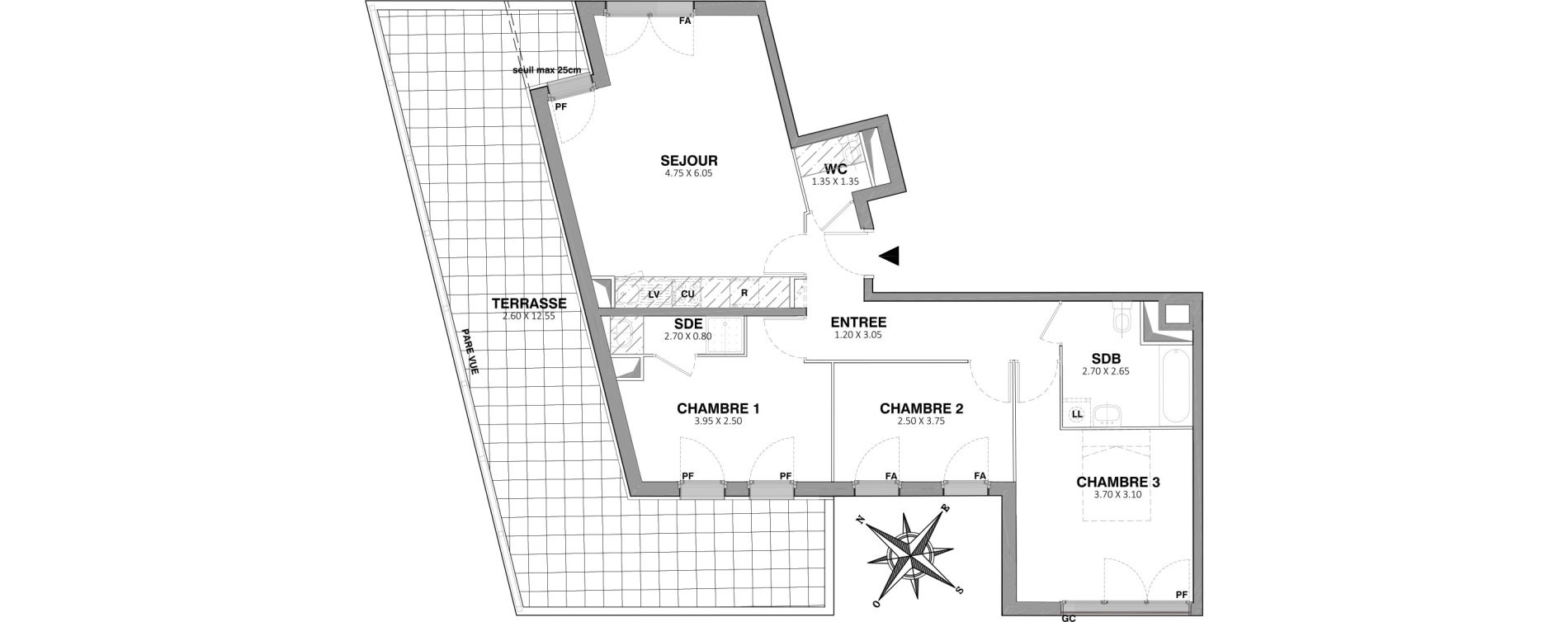 Appartement T4 de 80,70 m2 &agrave; Livry-Gargan La poudrerie
