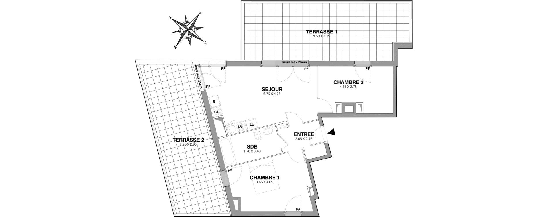 Appartement T3 de 56,50 m2 &agrave; Livry-Gargan La poudrerie