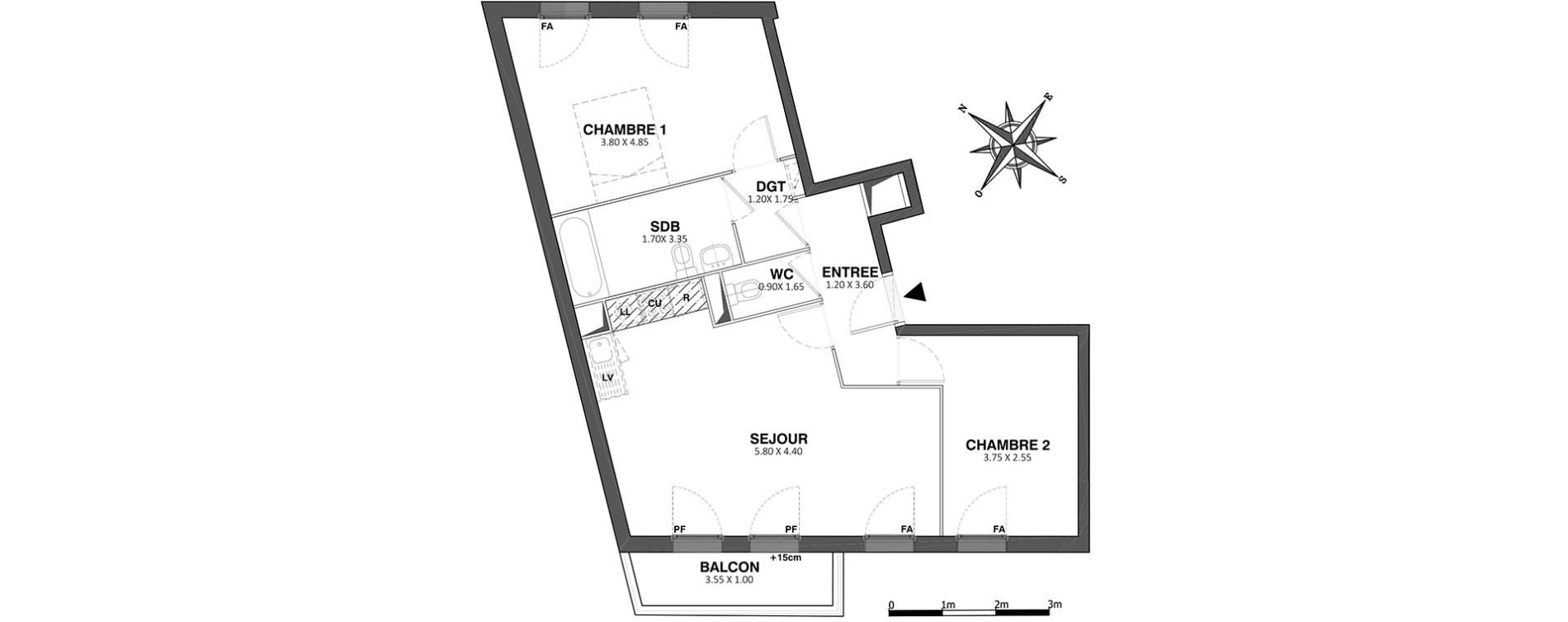 Appartement T3 de 63,20 m2 &agrave; Livry-Gargan La poudrerie
