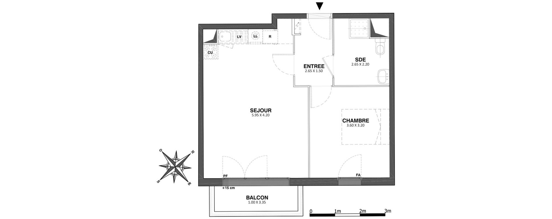 Appartement T2 de 44,20 m2 &agrave; Livry-Gargan La poudrerie
