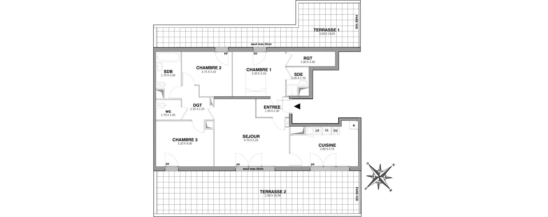 Appartement T4 de 88,80 m2 &agrave; Livry-Gargan La poudrerie