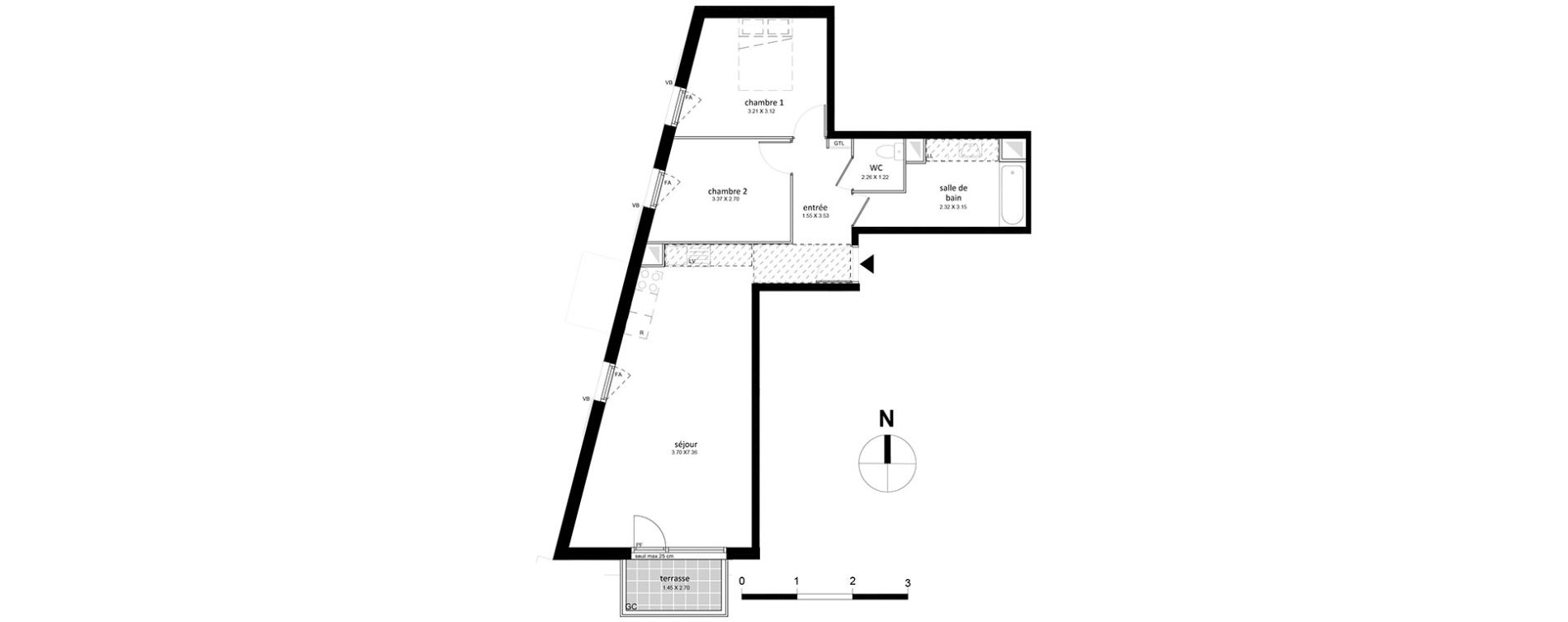 Appartement T3 de 66,40 m2 &agrave; Livry-Gargan Centre
