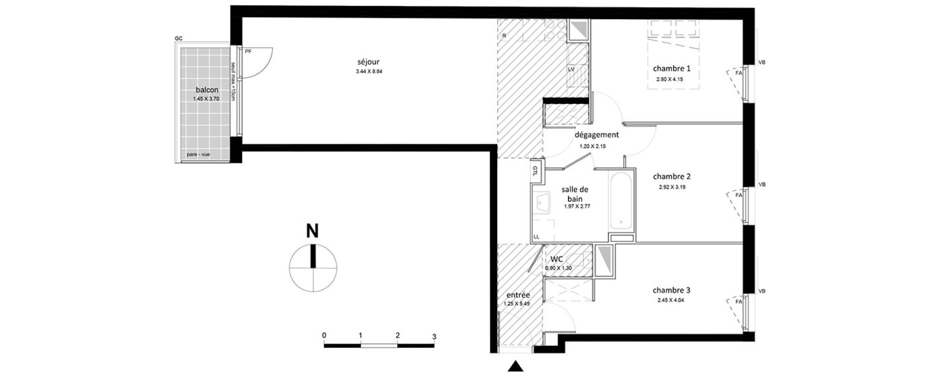 Appartement T4 de 78,88 m2 &agrave; Livry-Gargan Centre