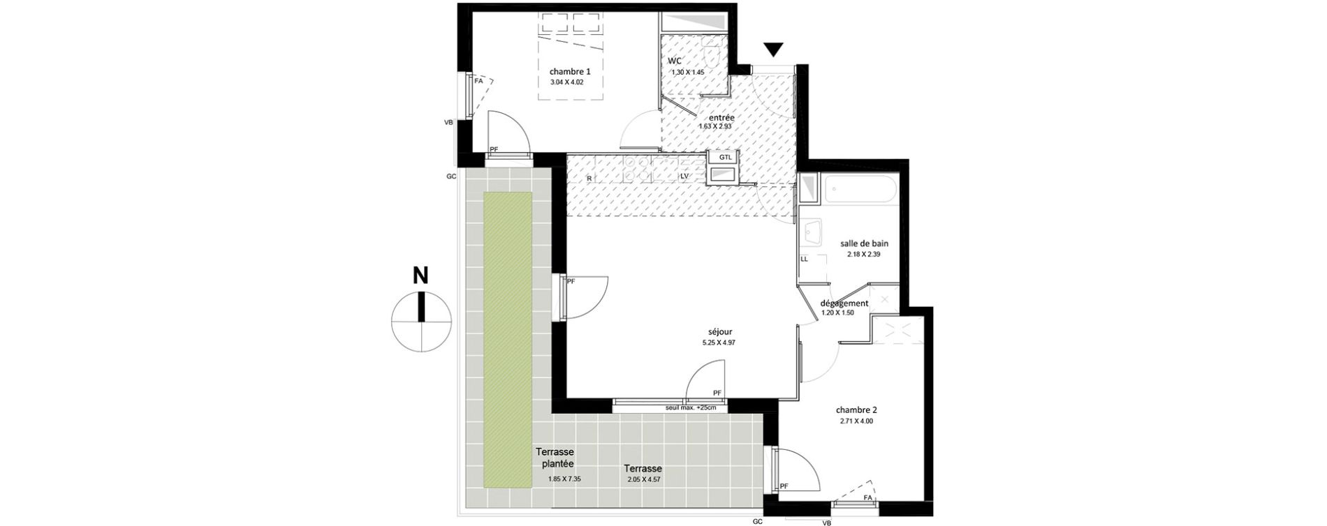 Appartement T3 de 61,86 m2 &agrave; Livry-Gargan Centre
