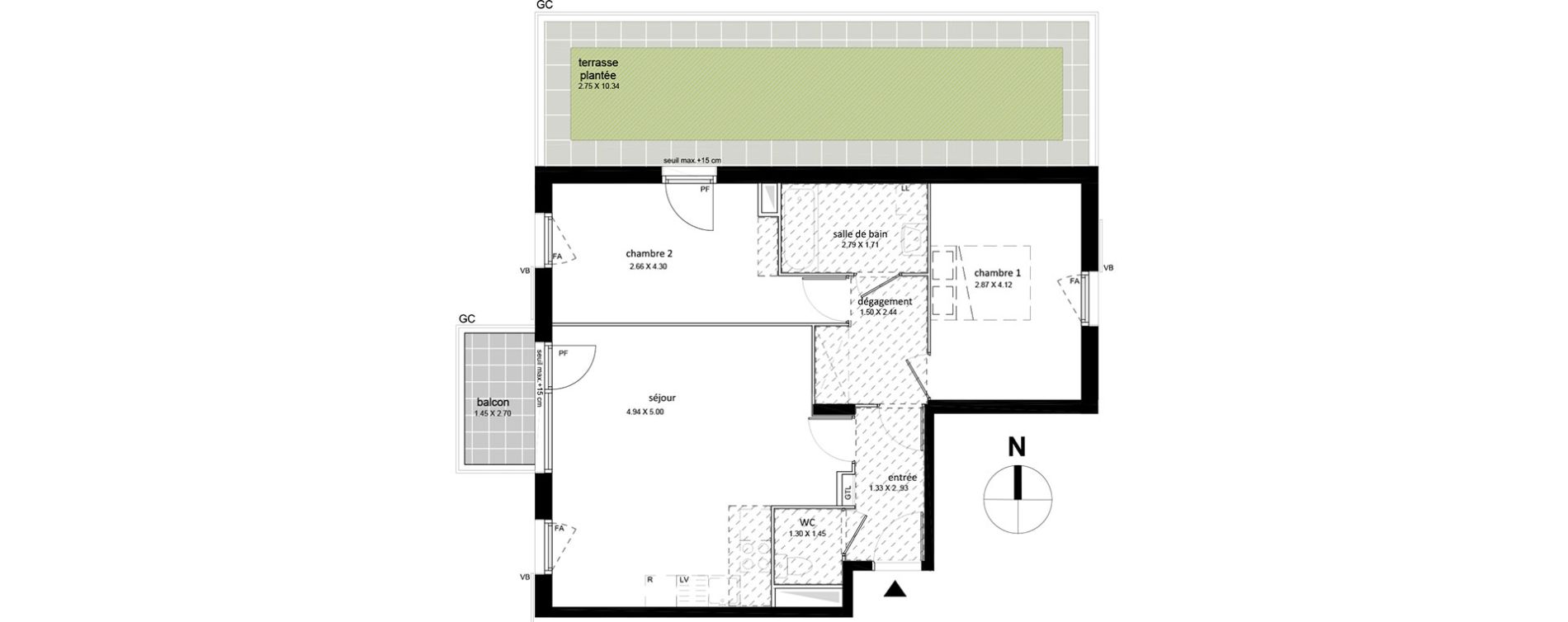 Appartement T3 de 65,56 m2 &agrave; Livry-Gargan Centre