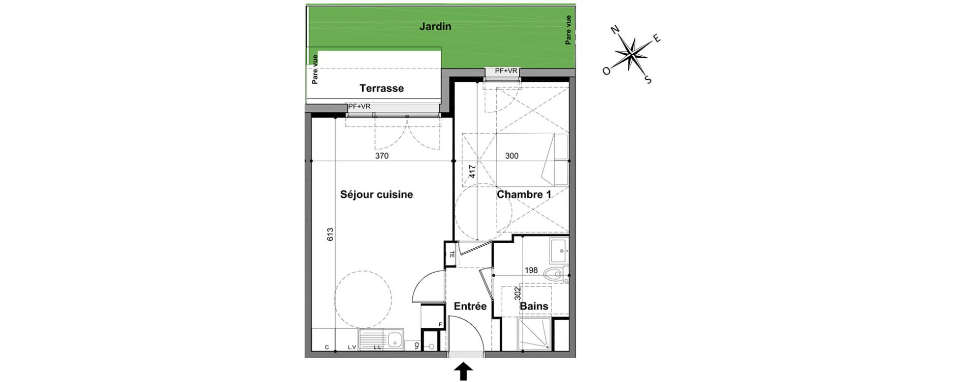Appartement T2 de 42,20 m2 &agrave; Livry-Gargan Centre