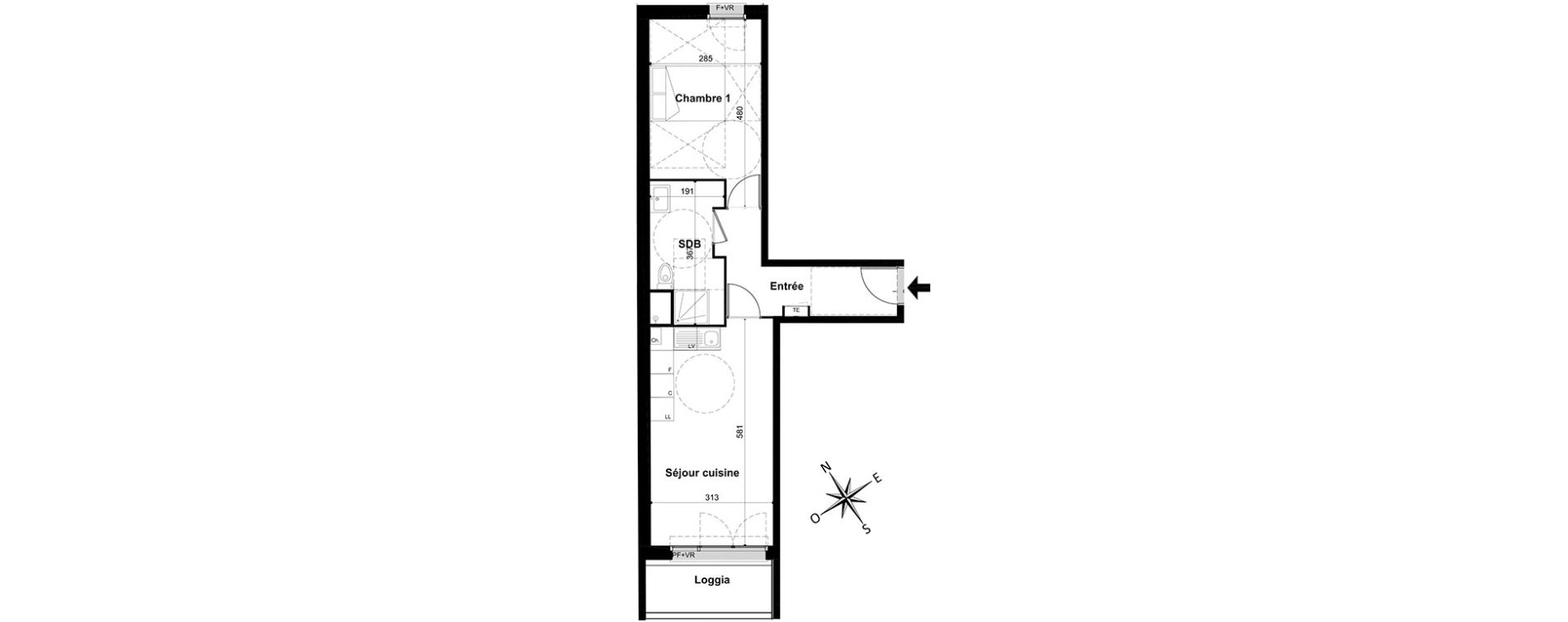 Appartement T2 de 43,40 m2 à Livry-Gargan Centre