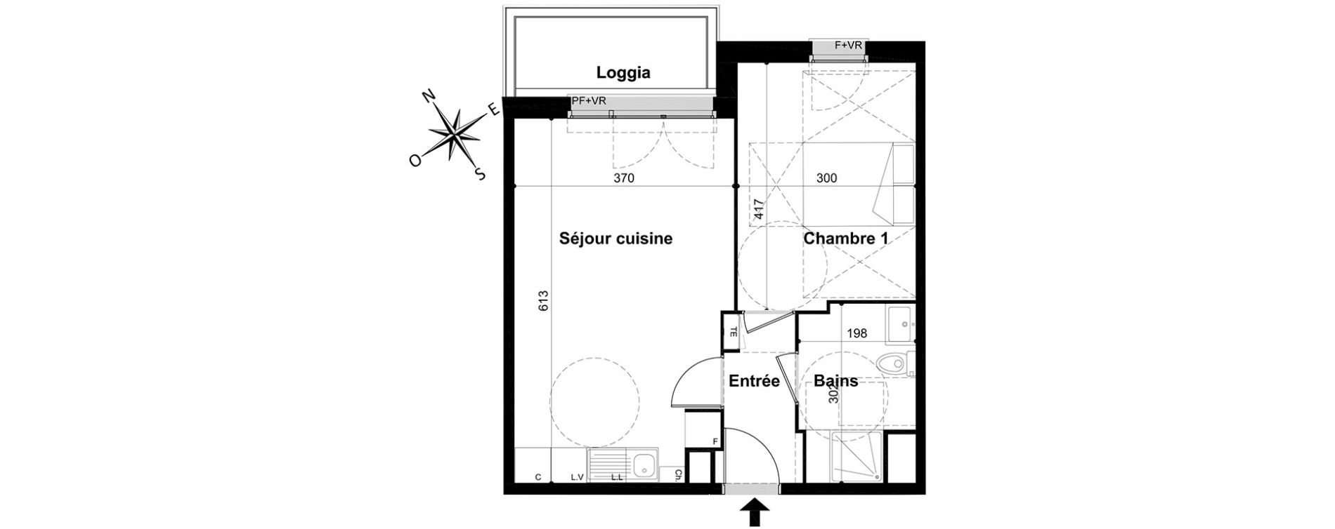 Appartement T2 de 42,20 m2 à Livry-Gargan Centre