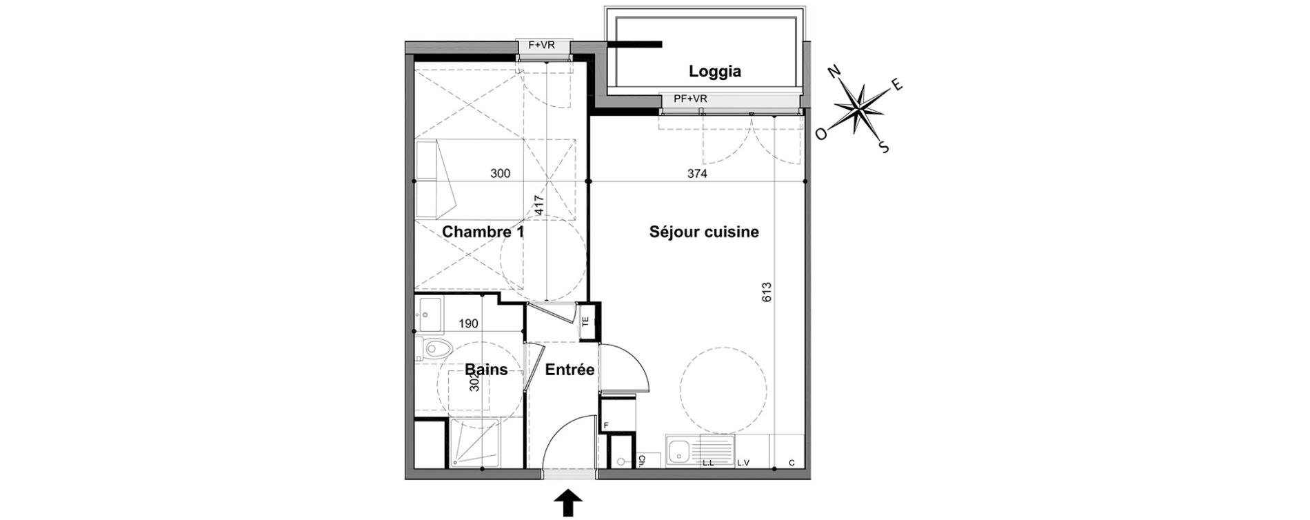 Appartement T2 de 42,60 m2 &agrave; Livry-Gargan Centre