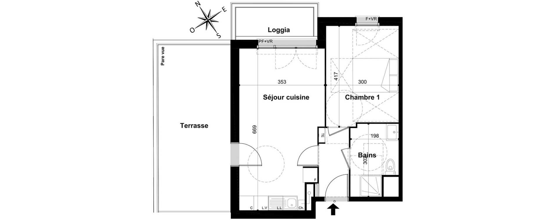 Appartement T3 de 43,10 m2 &agrave; Livry-Gargan Centre