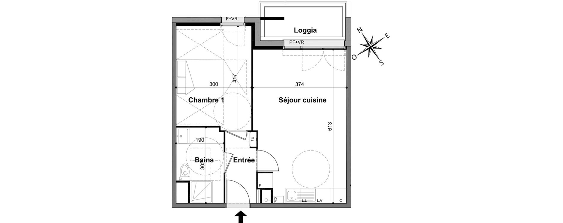 Appartement T2 de 42,60 m2 &agrave; Livry-Gargan Centre