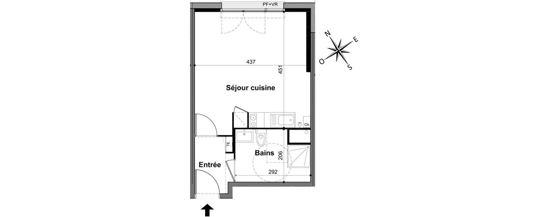 Appartement T1 de 28,90 m2 &agrave; Livry-Gargan Centre