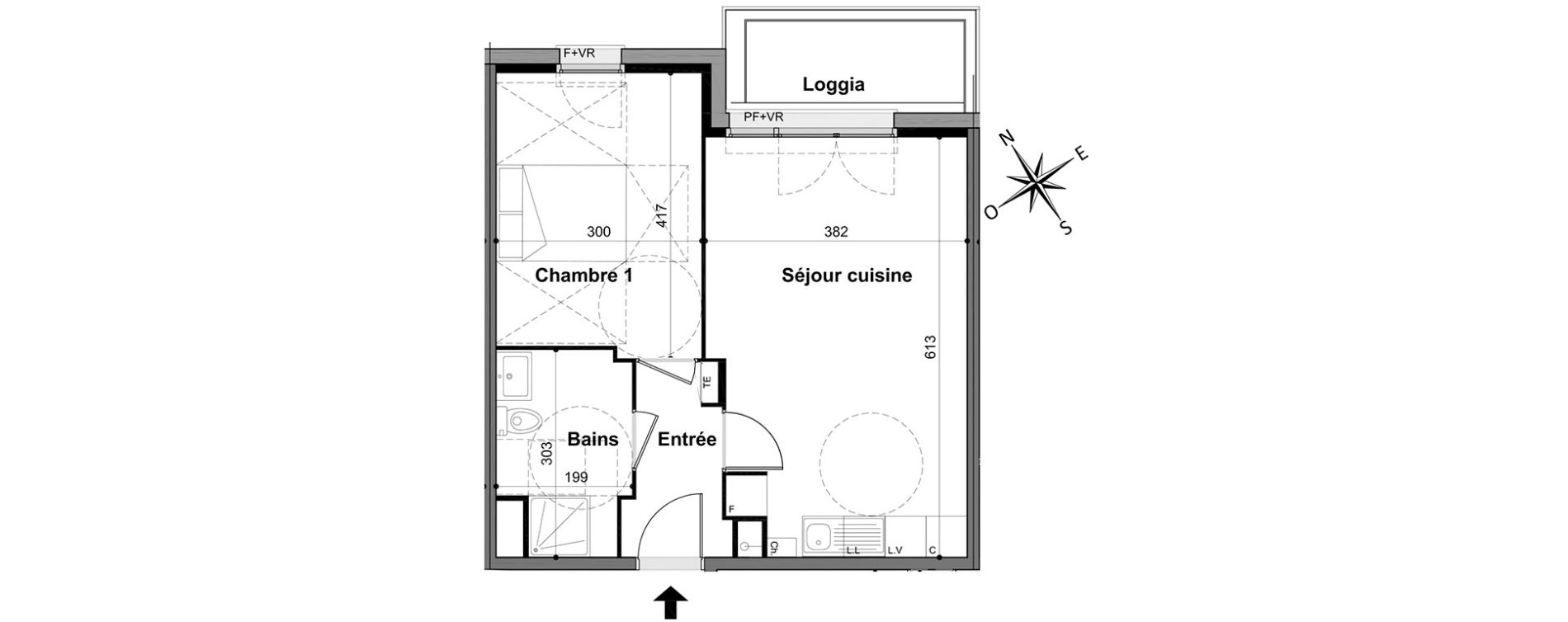 Appartement T2 de 43,20 m2 à Livry-Gargan Centre