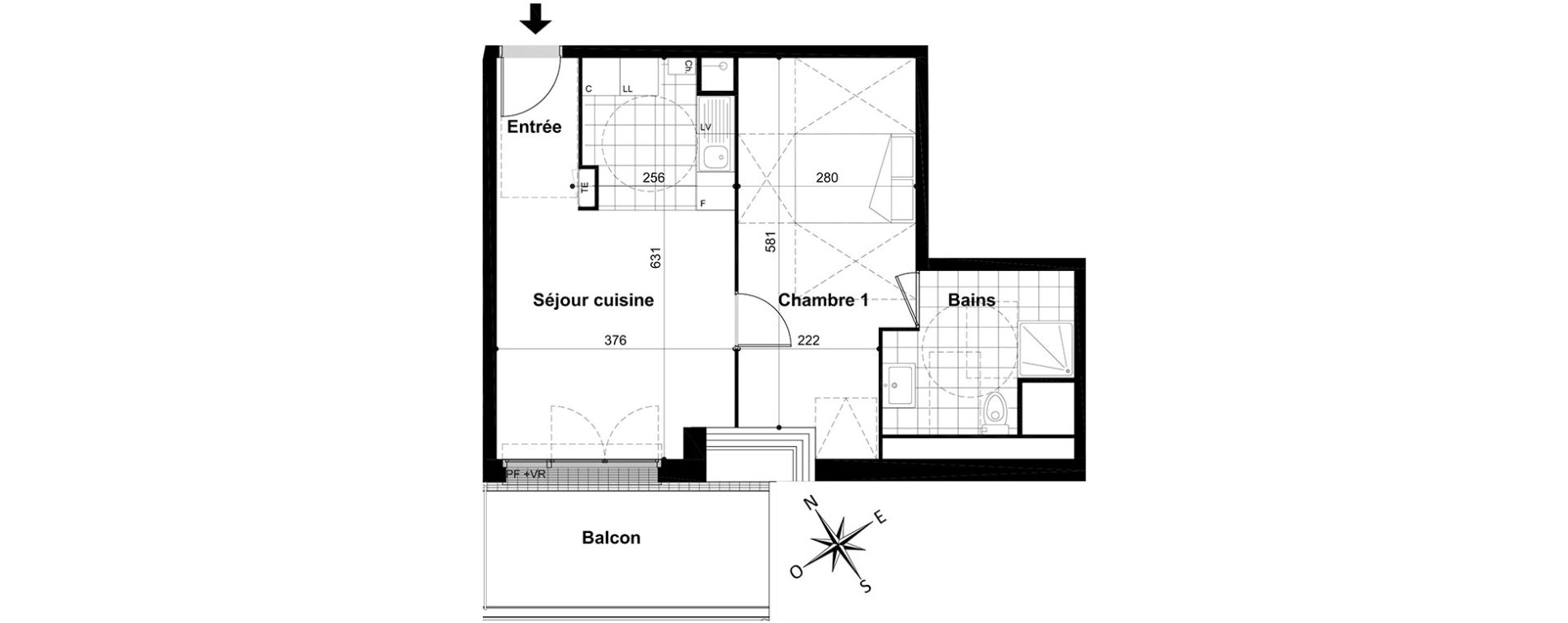 Appartement T2 de 45,00 m2 &agrave; Livry-Gargan Centre