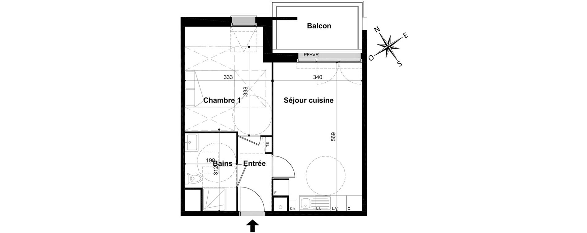 Appartement T2 de 38,60 m2 &agrave; Livry-Gargan Centre