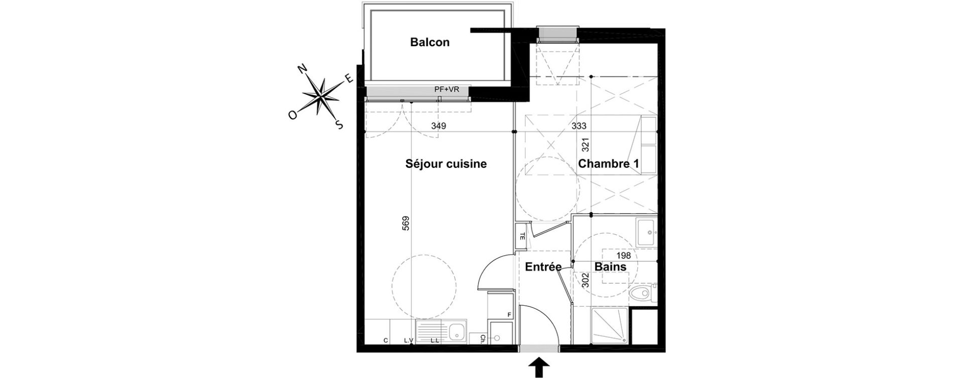 Appartement T2 de 39,30 m2 &agrave; Livry-Gargan Centre