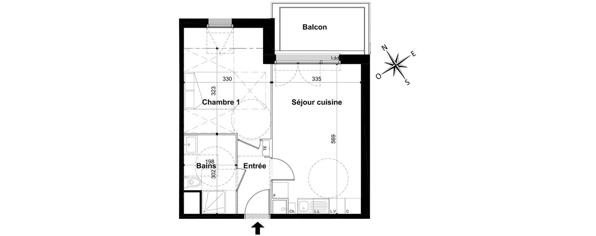 Appartement T2 de 38,10 m2 &agrave; Livry-Gargan Centre
