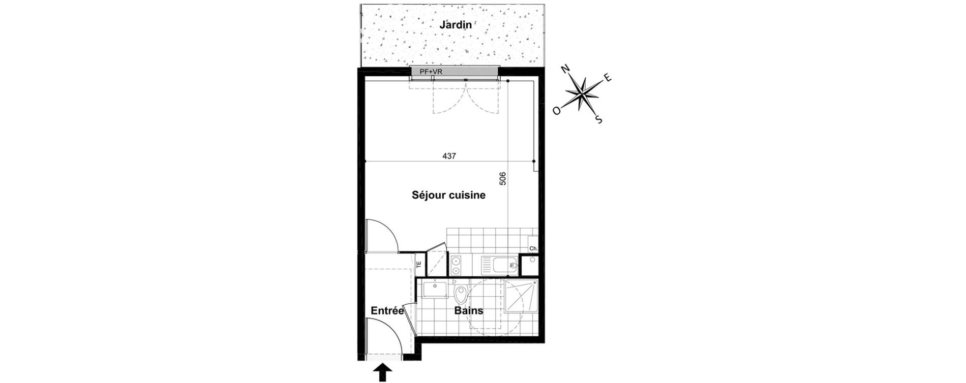 Appartement T1 de 29,20 m2 &agrave; Livry-Gargan Centre