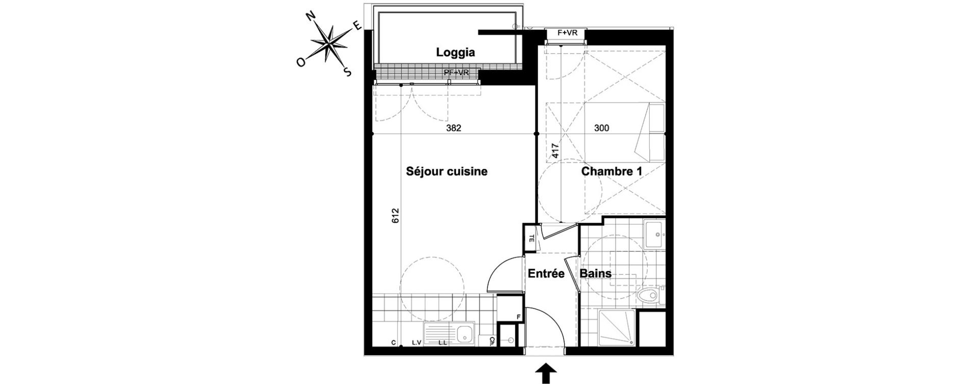 Appartement T2 de 43,20 m2 &agrave; Livry-Gargan Centre