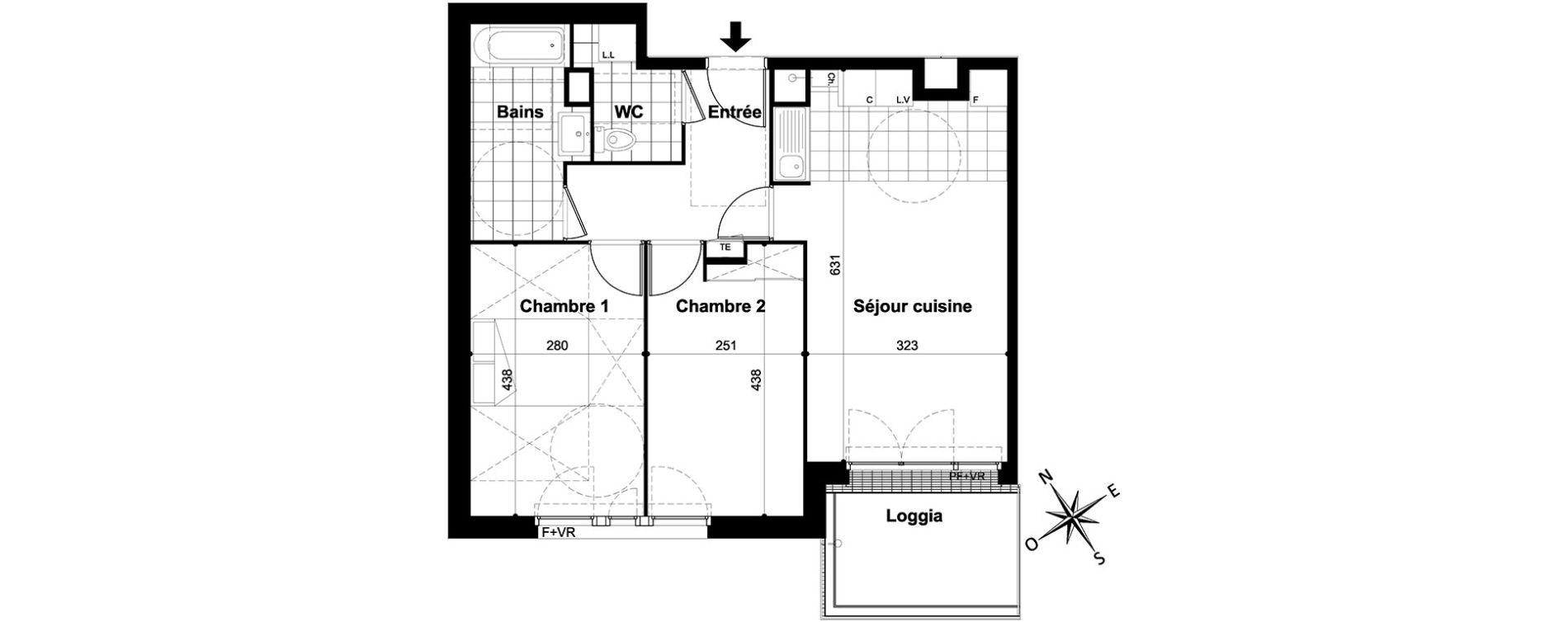 Appartement T3 de 58,60 m2 &agrave; Livry-Gargan Centre