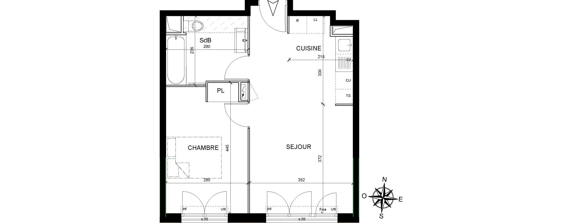 Appartement T2 de 41,50 m2 &agrave; Livry-Gargan Centre