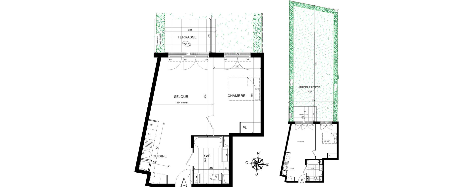 Appartement T2 de 42,90 m2 &agrave; Livry-Gargan Centre