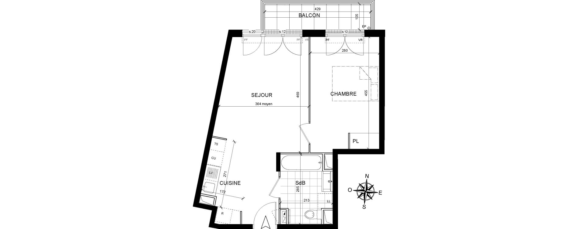 Appartement T2 de 42,90 m2 &agrave; Livry-Gargan Centre