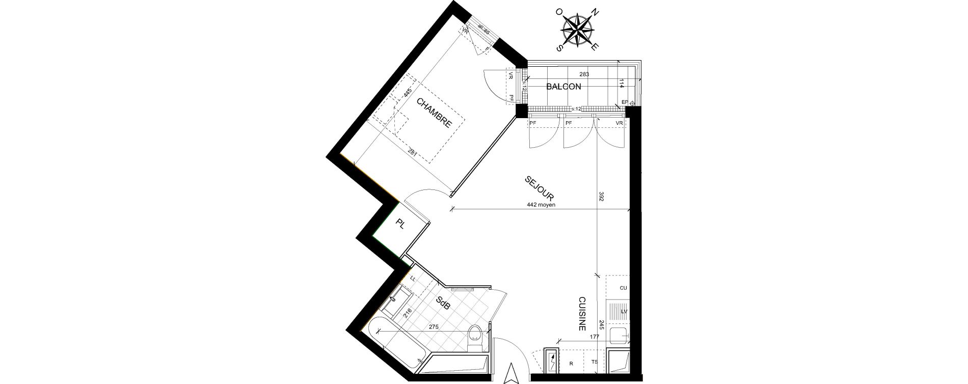 Appartement T2 de 43,30 m2 &agrave; Livry-Gargan Centre