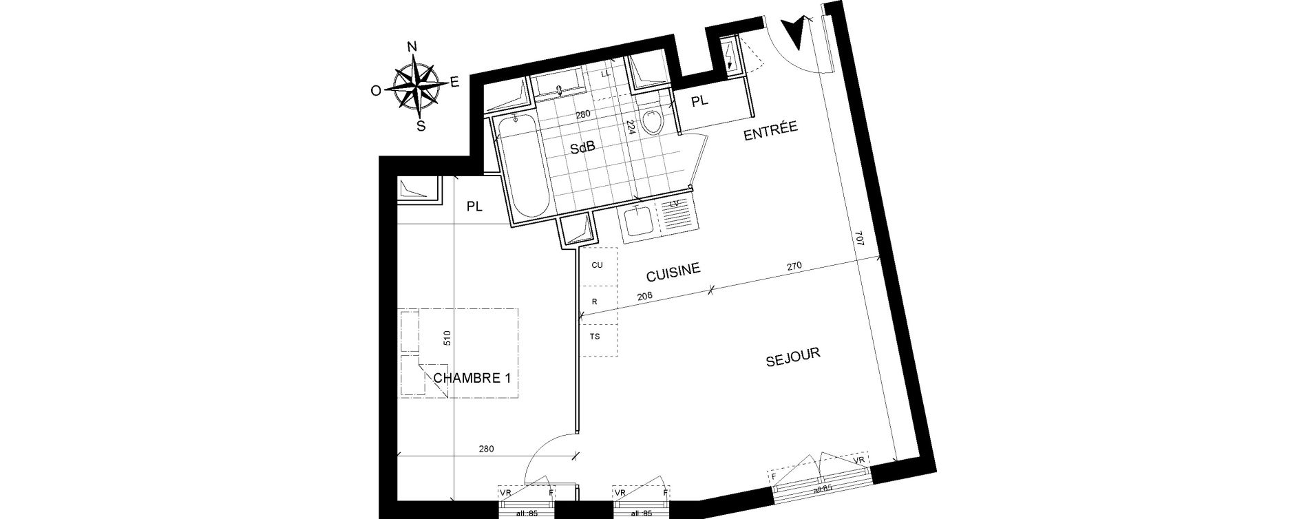 Appartement T2 de 47,00 m2 &agrave; Livry-Gargan Centre