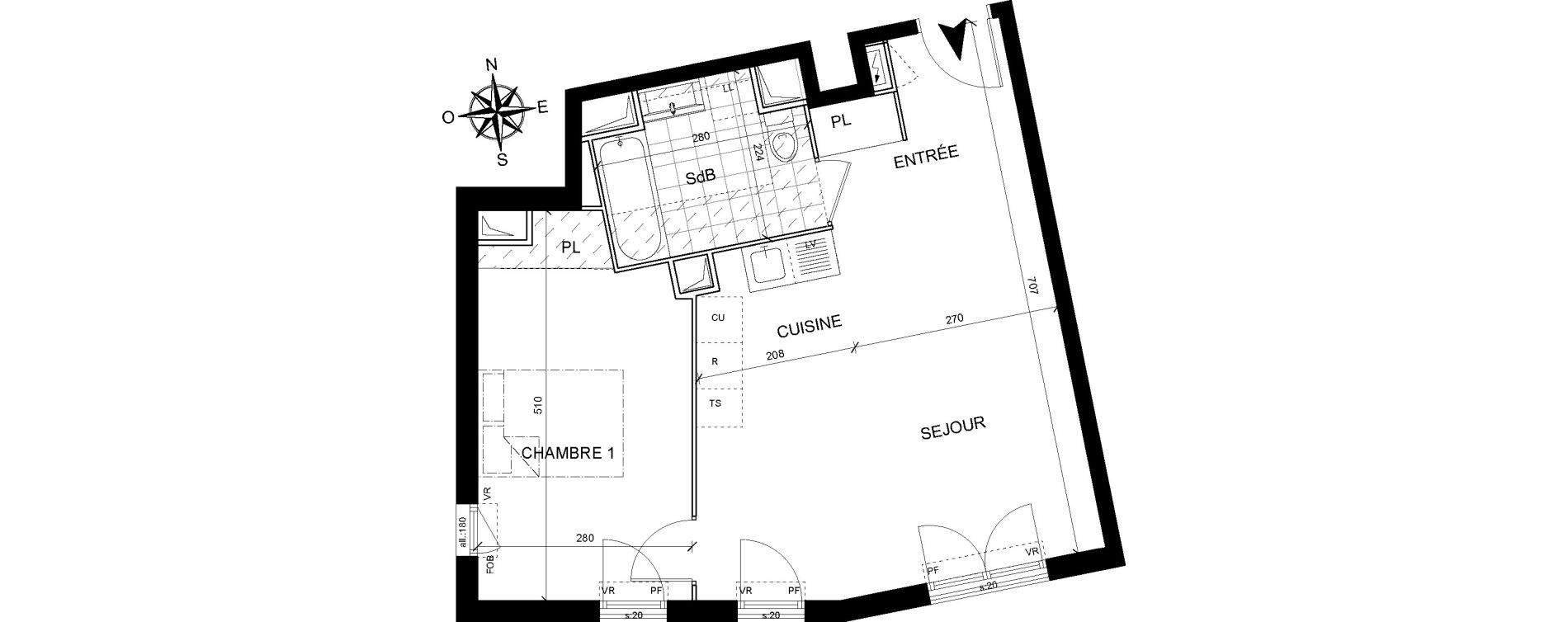 Appartement T2 de 47,00 m2 &agrave; Livry-Gargan Centre