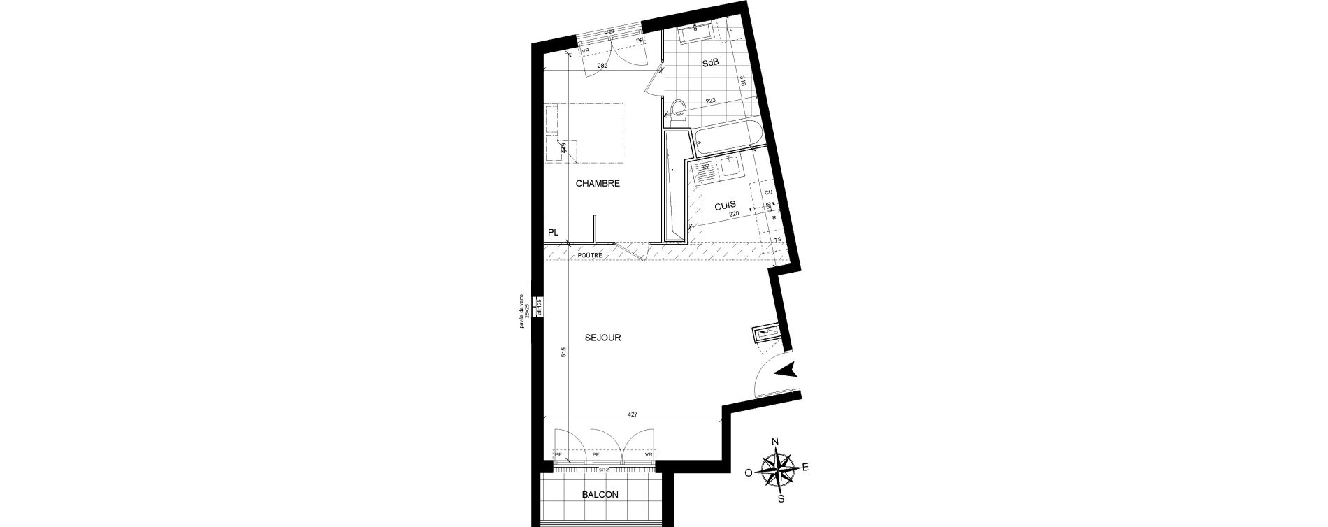 Appartement T2 de 51,50 m2 &agrave; Livry-Gargan Centre