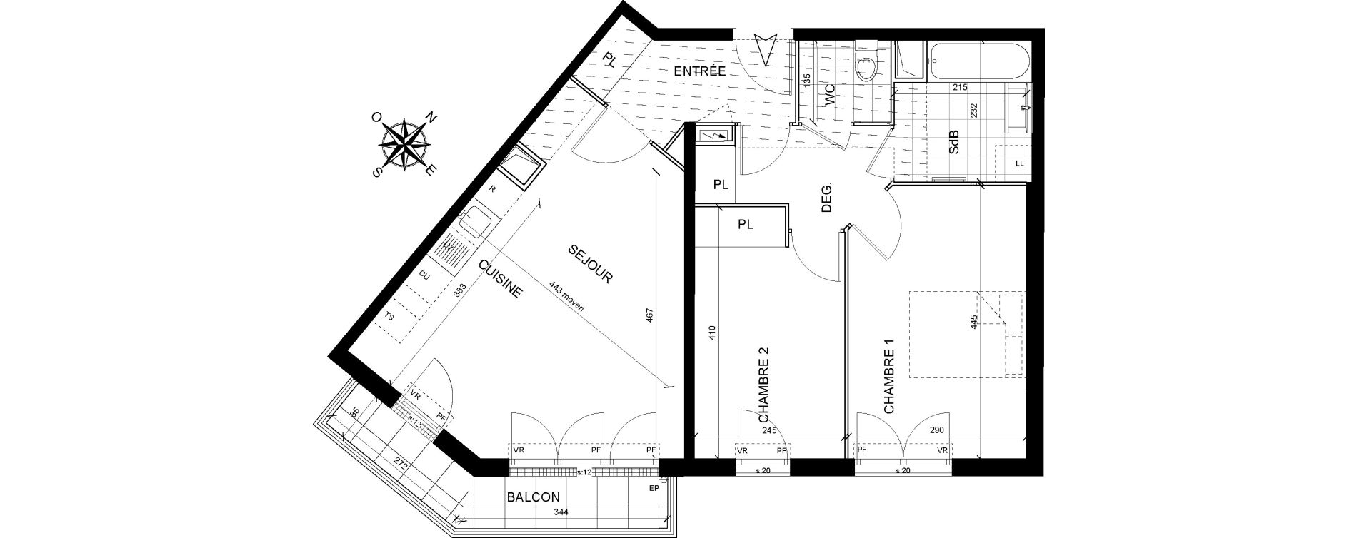 Appartement T3 de 60,35 m2 &agrave; Livry-Gargan Centre