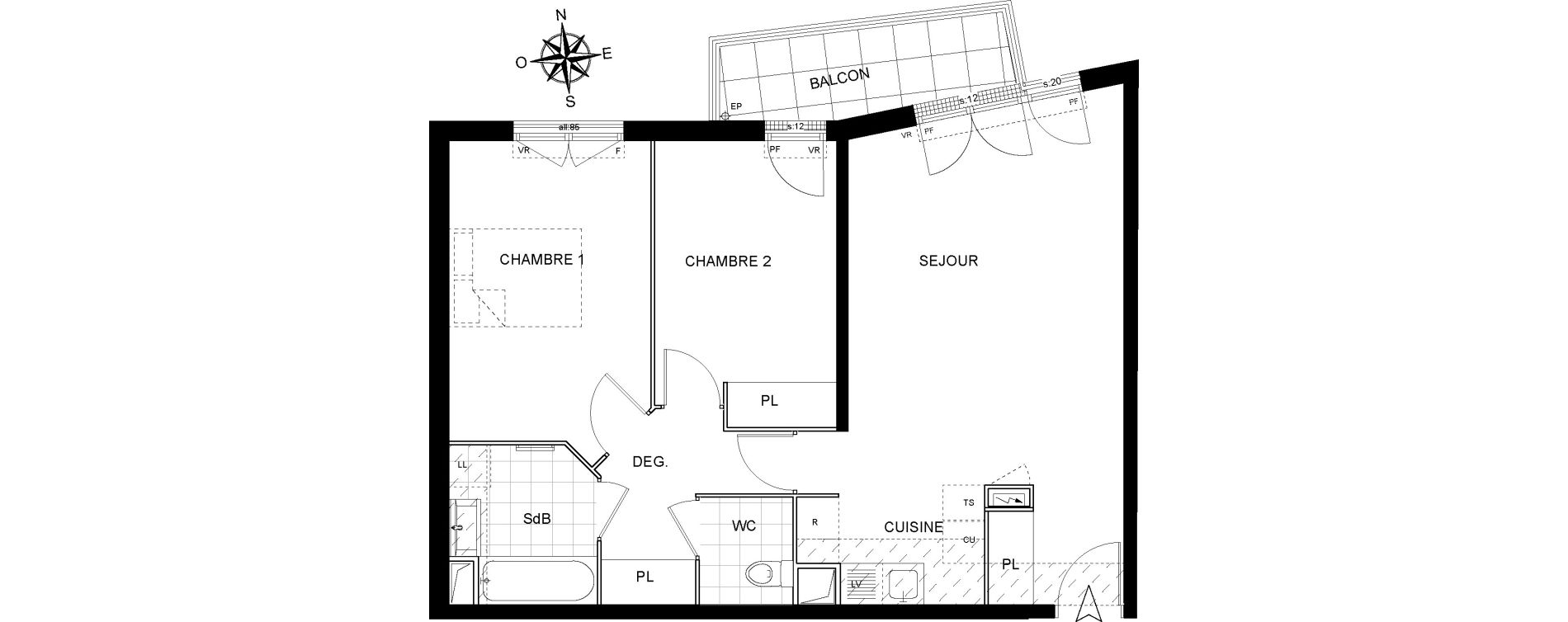 Appartement T3 de 63,75 m2 &agrave; Livry-Gargan Centre