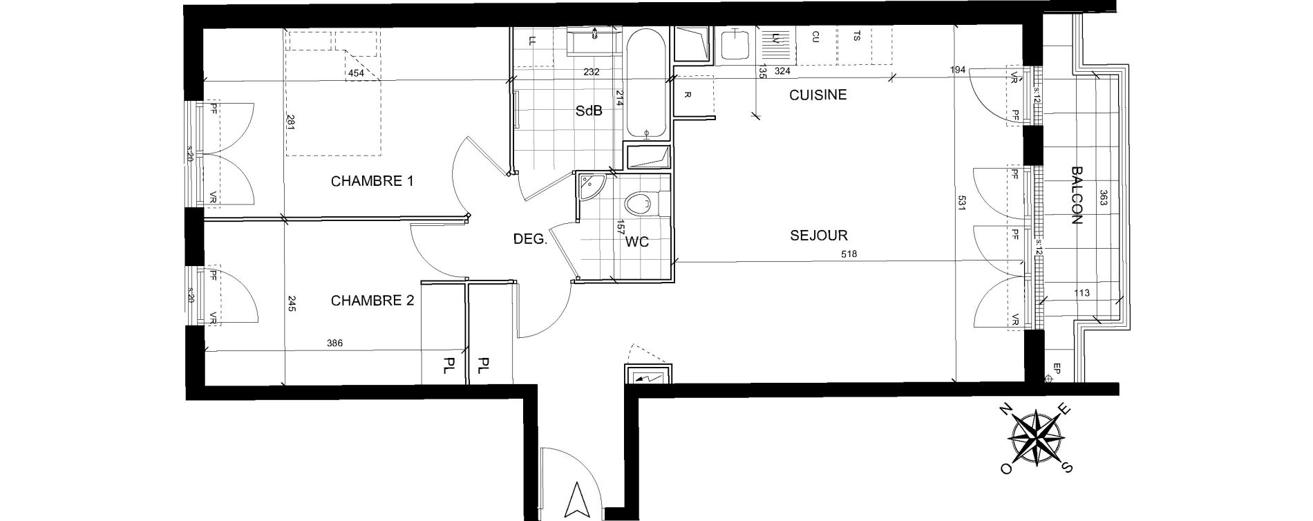 Appartement T3 de 64,90 m2 &agrave; Livry-Gargan Centre