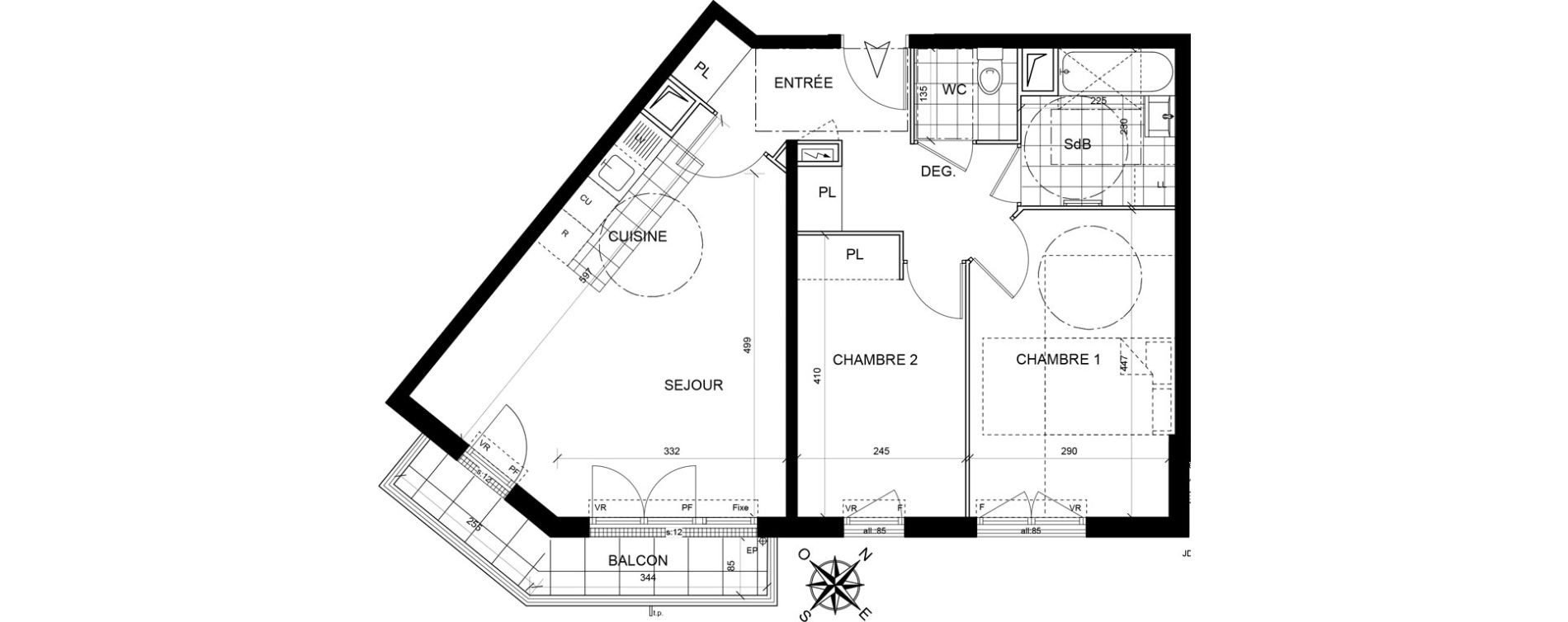 Appartement T3 de 60,99 m2 &agrave; Livry-Gargan Centre