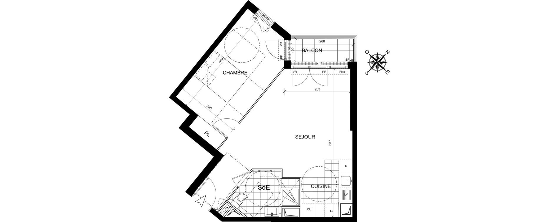 Appartement T2 de 45,43 m2 &agrave; Livry-Gargan Centre