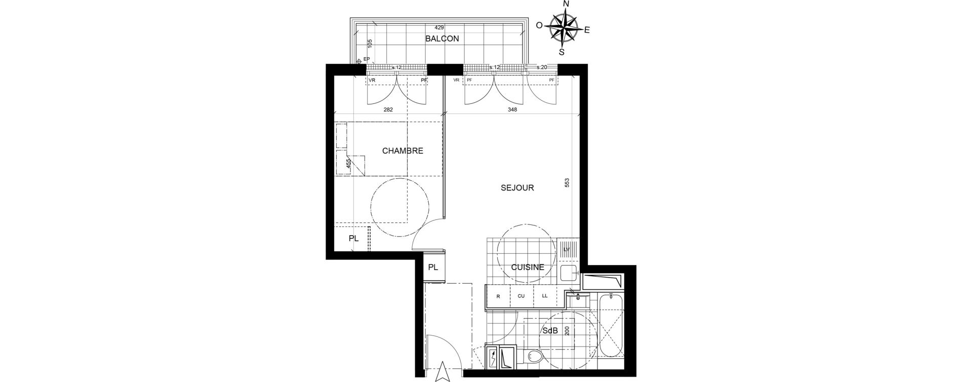 Appartement T2 de 42,47 m2 &agrave; Livry-Gargan Centre