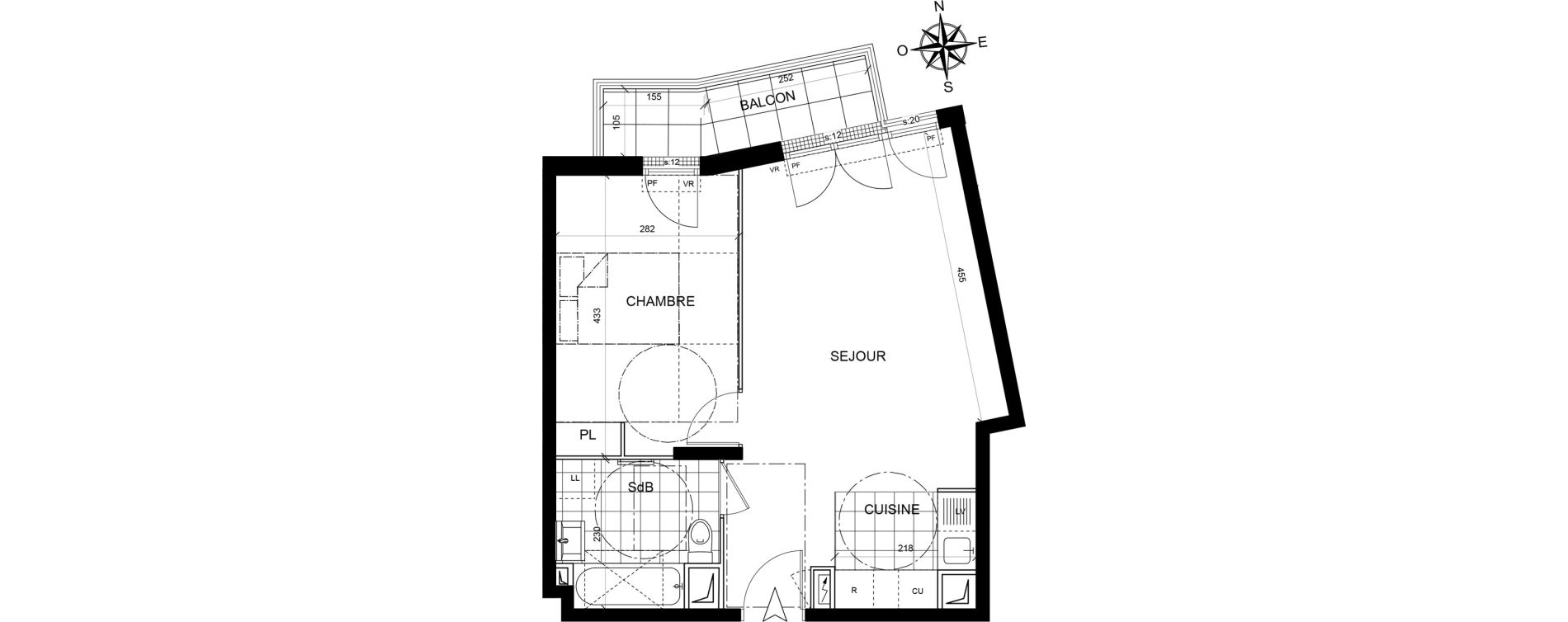 Appartement T2 de 43,14 m2 &agrave; Livry-Gargan Centre